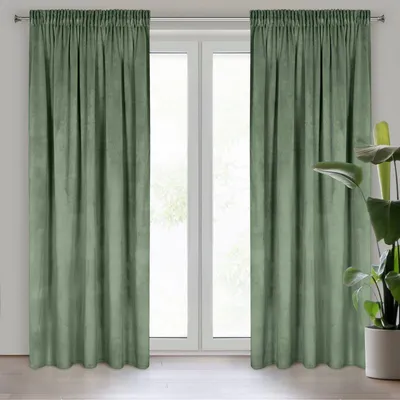 Produktbild von Eurofirany 459345, Durchscheinend, Grün, Einfarbig, Polyester, Aufhängungshaken, 200 g/m²