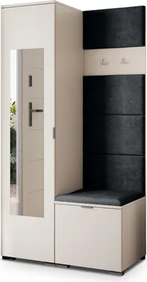 Produktbild von Masseno Garderobe-Set VIRA 95/181/51 cm Modern Garderobenschrank Kaschmir