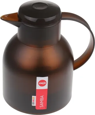 Produktbild von emsa Isolierkanne SAMBA 1 Liter Quick Press, Farbe transluzentes Braun