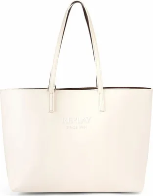 Produktbild von REPLAY Shopper Schultertasche Shoulder Bag Dirty White + Java creme