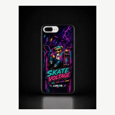 Productafbeelding van iPhone 7 / 8 Plus hoesje, telefoonhoesje, beschermhoesje, case met skateboardmotief – LUNØIR ©