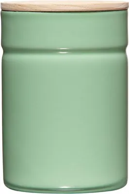 Obrázek produktu pro Riess Dóza s víčkem Ø8cm 525ml pomalu zelený smalt