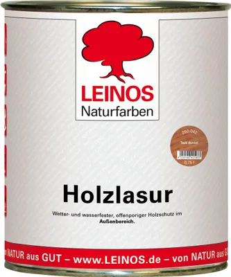 Produktbild von Wetterfeste Holzlasur für Außen 042 Teak dunkel 0,75 Liter - offenporiger Holzschutz mit Filmschutz gegen Pilzbefall - für Fenster, Türen, Zäune & Pergolen - wasserabweisend, lasierend