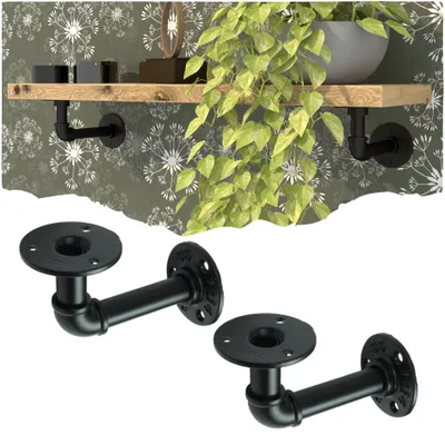 Produktbild von Regalträger mit Flansch für Wandregale 140 x 96 mm, 2 Stück