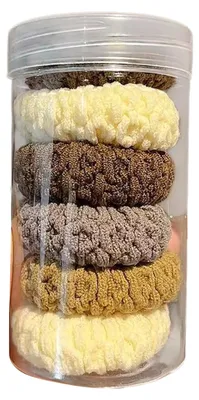 Produktbild von 6 Stück Haargummis, dick, hochelastisch, für Pferdeschwänze, Duttfrisuren, stabiles Haargummi ohne Einklemmen B
