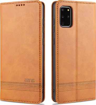 Produktbild von LaimTop LederHülle für Samsung S20 Plus, Klapphüllen Brieftasche Magnetverschluss Ständer Schutzhülle für Samsung Galaxy S20 Plus Braun