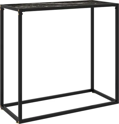 Obrázek produktu pro Konzolový stolek černý 80 x 35 x 75 cm tvrzené sklo