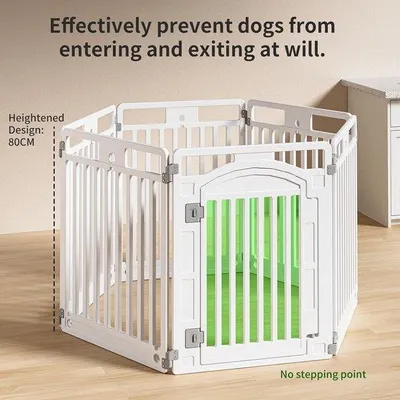 Produktbild von Famanu Puppybox Faltbar mit Tür - Weiß (130 x 65 x 80 cm)