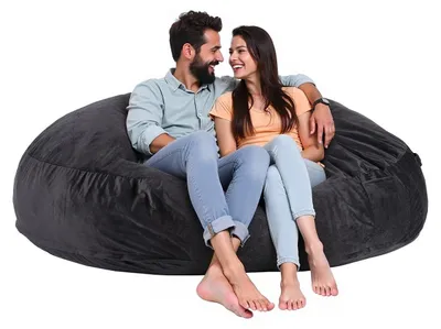 Image de Zitzak - Coussin de relaxation - Fauteuil relax - Pouf - Fauteuil - Rembourrage en mousse à mémoire de forme - Housse en polyester amovible et lavable