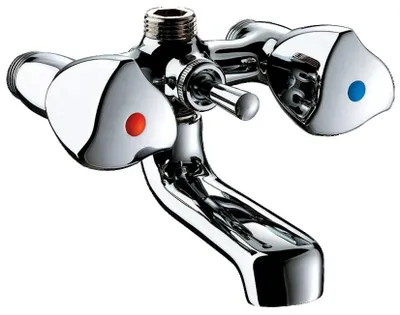 Image de Mélangeur bain-douche bicommande M1/2'' avec bec fixe - DELABIE - D2410