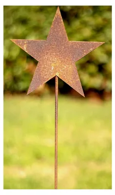 Produktbild von Gartenstecker Stern 112 cm aus Rost