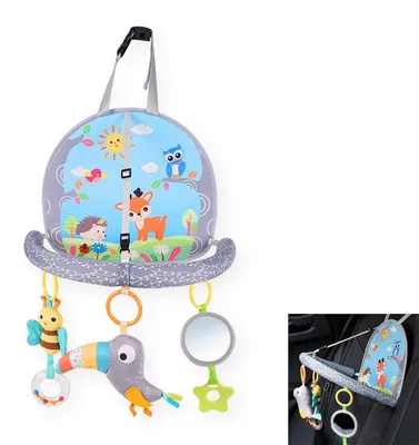 Produktbild von Babyspielzeug für Autositz, Activity Spielzeug mit Spiegel für Rücksitz, fördert Unterhaltung und beruhigt Babys,für Autofahrten mit Neugeborenen