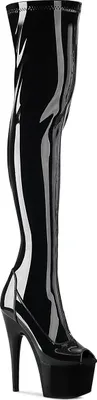 Produktbild von ADORE-3011 Damen Boots von Pleaser, Schwarz Lack , EU 43, US 13