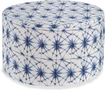 Produktbild von H.O.C.K. Badu Batik Saphire Outdoor Hocker rund ø60x40cm col. 03 blau