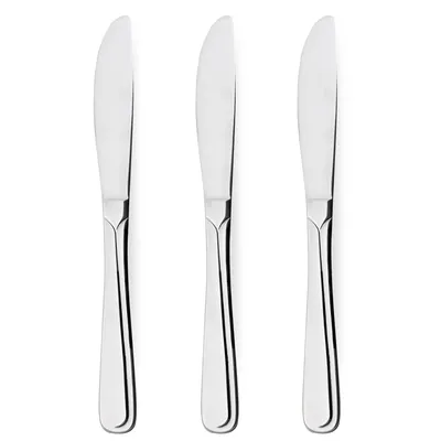 Immagine prodotto di SET DA 3 COLTELLI: Coltelli da tavola in acciaio inossidabile, ideali per antipasti, piatti principali e dessert. Nuovi, lunghezza 21,3 cm