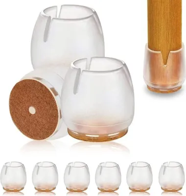 Produktbild von 24 Stück Stuhlgleiter aus Silikon (25–30 mm) – Stuhlbeinschutz, Möbelbeinpolster, Stuhlbeinüberzüge, Bodenschoner für runde Füße