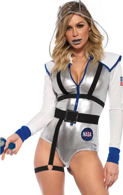 Immagine prodotto di Costume da astronauta sexy da donna argento-nero-blu