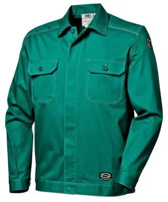 Produktbild von Sir Safety SYMBOL Arbeitsjacke 100% Massaua-Baumwolle mit Dreifachnähten grün, S, GRÜN