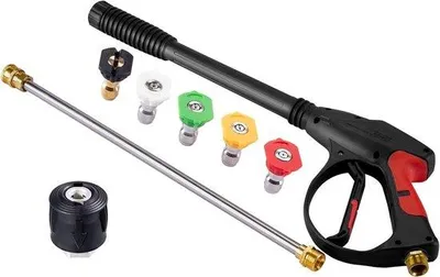 Obrázek produktu pro Sada příslušenství pro tlakovou mycí pistoli Jet Wash - Nástěnný nástavec pro M22 14MM a Karcher Connect Release K2 K3 K4 K5 K6 K7 - Stříkací tryska Kärcher a nástěnná tryska na nečistoty - Nastavitelný čistič 4000 PSI