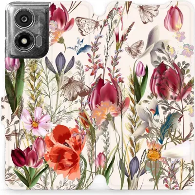 Produktbild von Handyhülle mit klappe für Motorola Moto E14, Mobiwear Book, Blumenstrauß
