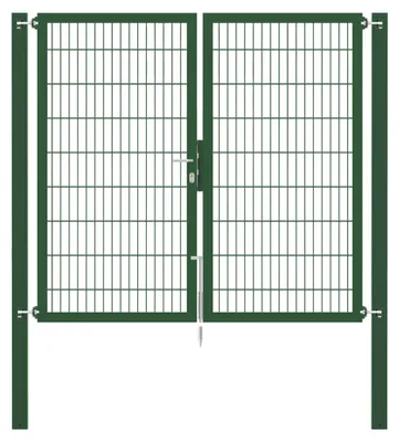 Immagine prodotto di Alberts 636784 Cancello doppio Flexo con accessori, verde, larghezza 200 cm, altezza 180 cm