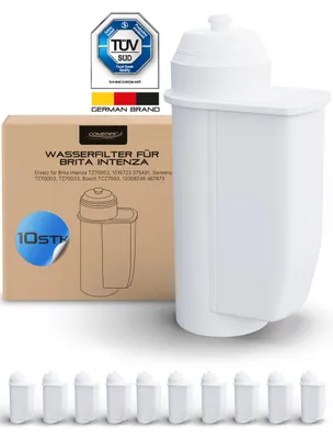 Wasserfilter für BRITA Intenza, 10 Stück, kompatibel mit Siemens EQ & Bosch Vero