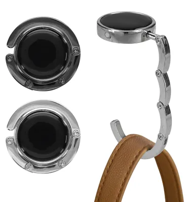 Produktbild von kwmobile Taschenhalter für Tisch - 2x Handtaschenhalter für Tisch - Taschenhaken faltbar - Taschen Aufhänger - Taschen Halter Haken - Tischhaken Set