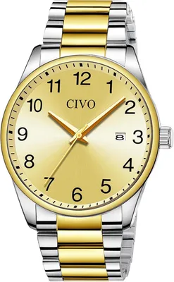 Produktbild von Herrenuhr, stilvoll, Edelstahl, analog, Quarz, wasserdicht, gut ablesbar, Datumsanzeige