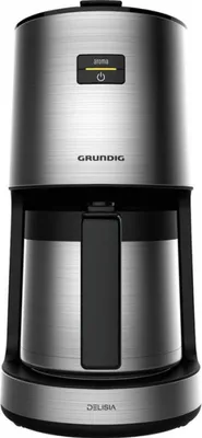 Produktbild von Grundig KM 8680, Filterkaffeemaschine, 1,25 l, 1000 W, Schwarz, Edelstahl
