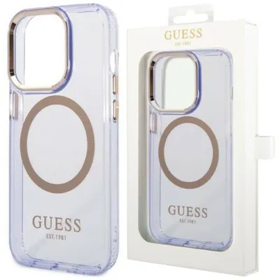 Produktbild von Etui Erraten Guhmp14Lhtcmu Na Iphone 14 Pro Purpurowy/Violett Gold Kontur Transluzent Magsafe