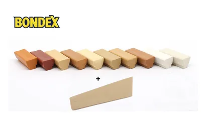Produktbild von Bondex Holzkitt Wachskitt Set hell + Spachtel Reparatur Holz Kitt