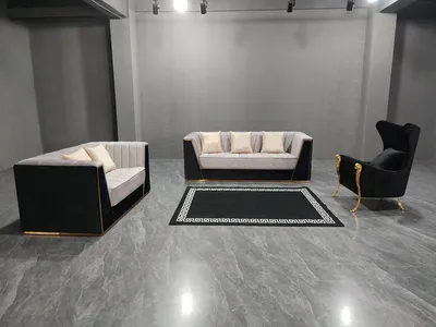Produktbild von Wohnzimmer 3tlg. Sofagarnitur 3+2+1 Sitzer mit Weichem Stoffbezug Relax