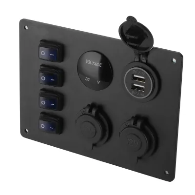 Produktbild von Rocker Switch Panel, 4 Gang Rocker Switch, Car Toggle Panel, Boat Rocker Switch, Waterproof Toggle Switch, Boat Switch Panel
