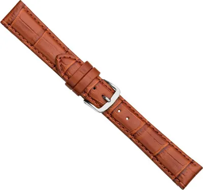 Produktbild von Uhrenarmband XL Kalbsleder Braun Louisiana Print 23961S, Stegbreite:20mm