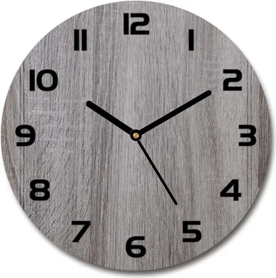 Produktbild von Wanduhr aus Glas 30fi Glasbild Glasuhr Gehärtetes Glas - schwarze-zeiger - Wood