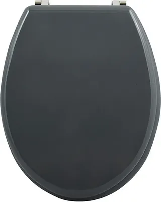 Produktbild von MSV WC Sitz Toilettendeckel MDF Holzkern „Anthrazit“ Scharniere aus Edelstahl - hochwertige und stabile Qualität