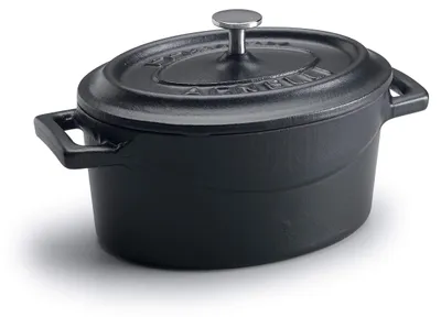 Zdjęcie produktu dla Garnek Agnelli Slowcook, ovalny, z dwoma uchwytami, wykonany z żeliwa, pojemność 4,8 litra