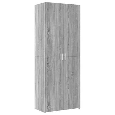 Image de vidaXL Highboard Gris Sonoma 70x42,5x185 cm Matériau dérivé du bois