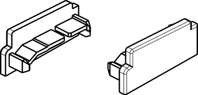 Zdjęcie produktu dla GU Zaślepka końcowa Thermostep/Timberstep do szyny górnej P1634, prawa