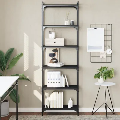 Produktbild von Möbel Bücherregal 6 Böden Schwarz 60x30x188 cm Holzwerkstoff DE6419