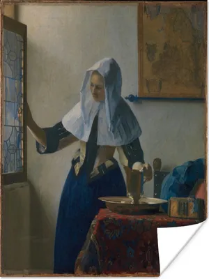 Produktbild von MuchoWow® Poster Frau mit Wasserkrug - Johannes Vermeer 30x40 cm - Wandplakat - Poster Kinderzimmer