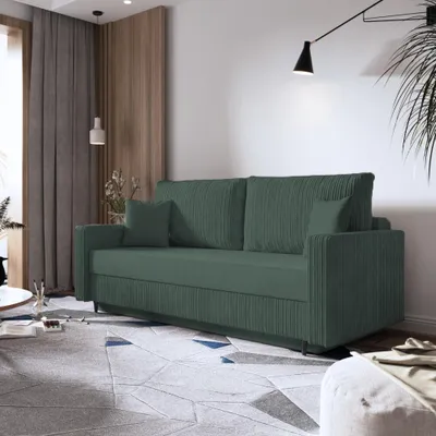 Produktbild von Sofa, Schlafsofa mit Schlaffunktion MARINO (Dunkelgrün - POSO 14)