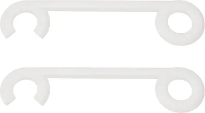 Imagen del producto de Ganchos de fijación para manijas de puertas, de plástico, 2 unidades, 225x55 mm, para puertas y ventanas