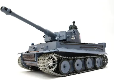 Image de Heng Long RC Tank German Tiger I, 1:16 Gris 2,4 GHz Pro Modèle à transmission métallique