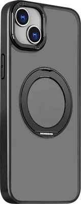 Image de Jaym, Étui MagSafe pour iPhone 16 Plus avec support d'anneau pivotant, noir