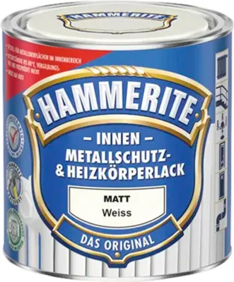 Produktbild von Hammerite Innen Weiß Matt Weiß 500ml Metallschutz- & Heizkörperlack