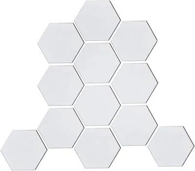Obrázok produktu pre Hexagon Zrkadlá 12 kusov, 10 cm, dekoratívne akrylové nástenné nálepky, pre obývačku, spálňu