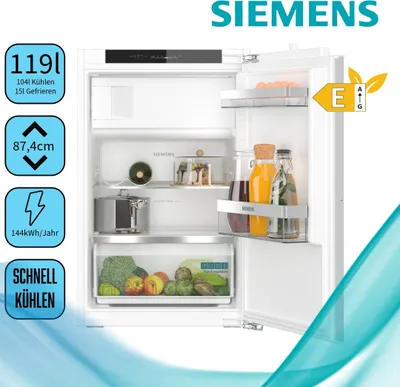 Produktbild von Siemens iQ300 KI22LVFE0, 119 l, Integriert, E, 35 dB, SN-ST, NoFrost-Funktion (Kühleinheit)