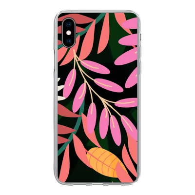 Produktbild von MuchoWow® Handyhülle Schutzhülle Hülle für iPhone Xs Tropisch - Blumen - Muster Silikon Softcase Handy Hülle - Handytasche