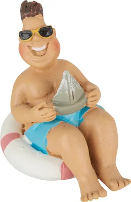 Produktbild von HobbyFun Bade-Urlauber im Schwimmreif, Beige, Blau, 1 Stück(e), 60 mm
